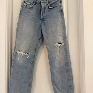 Agolde Light Blue Button-Fly Jeans